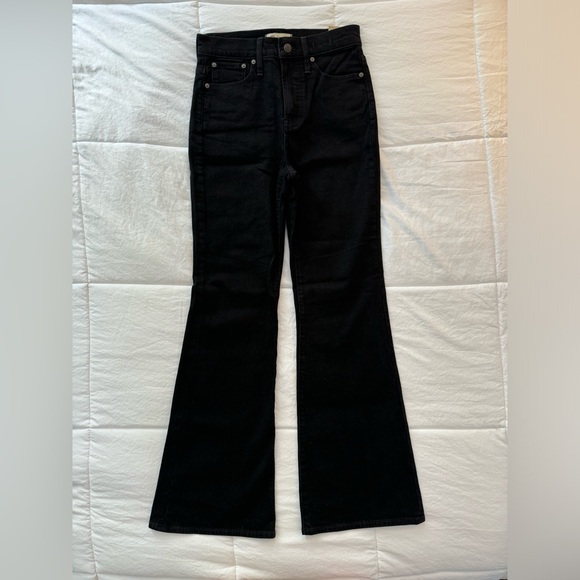 NWT Madewell The Perfect Vintage Flare Jean in Black / Sherborn Wash Size 26 - Picture 4 of 13